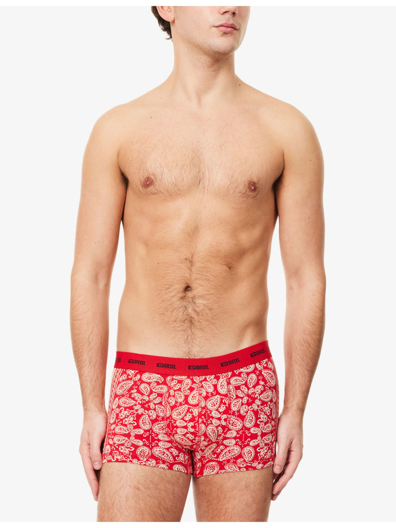 Diesel Logo-Waistband Pack of Three Cotton-Jersey Trunks outlook