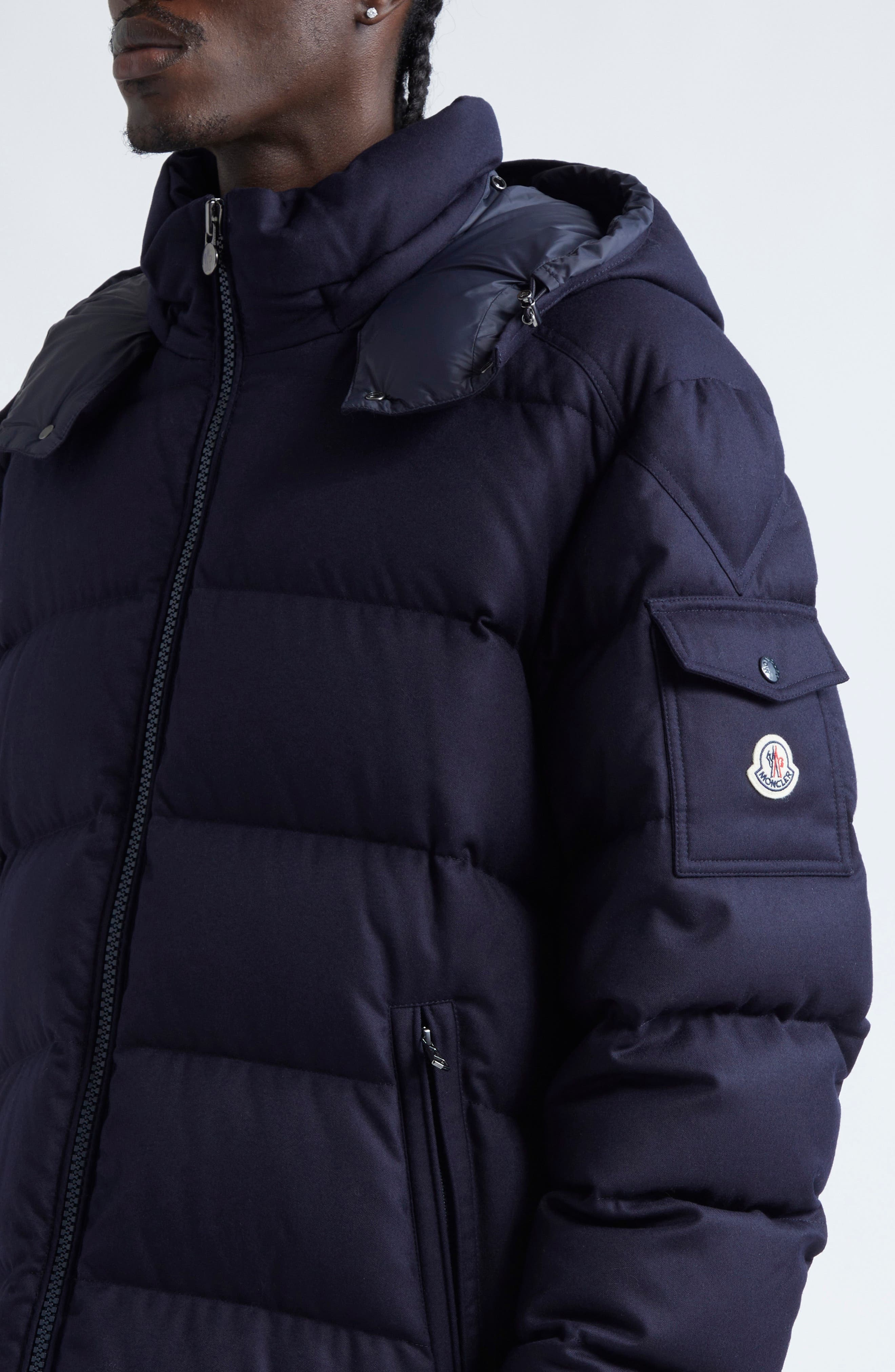 Moncler Montgenevre Virgin Wool Down Puffer Jacket in Navy at Nordstrom - 4
