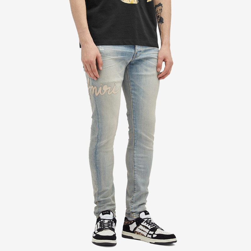AMIRI AMIRI Script Logo Jeans outlook