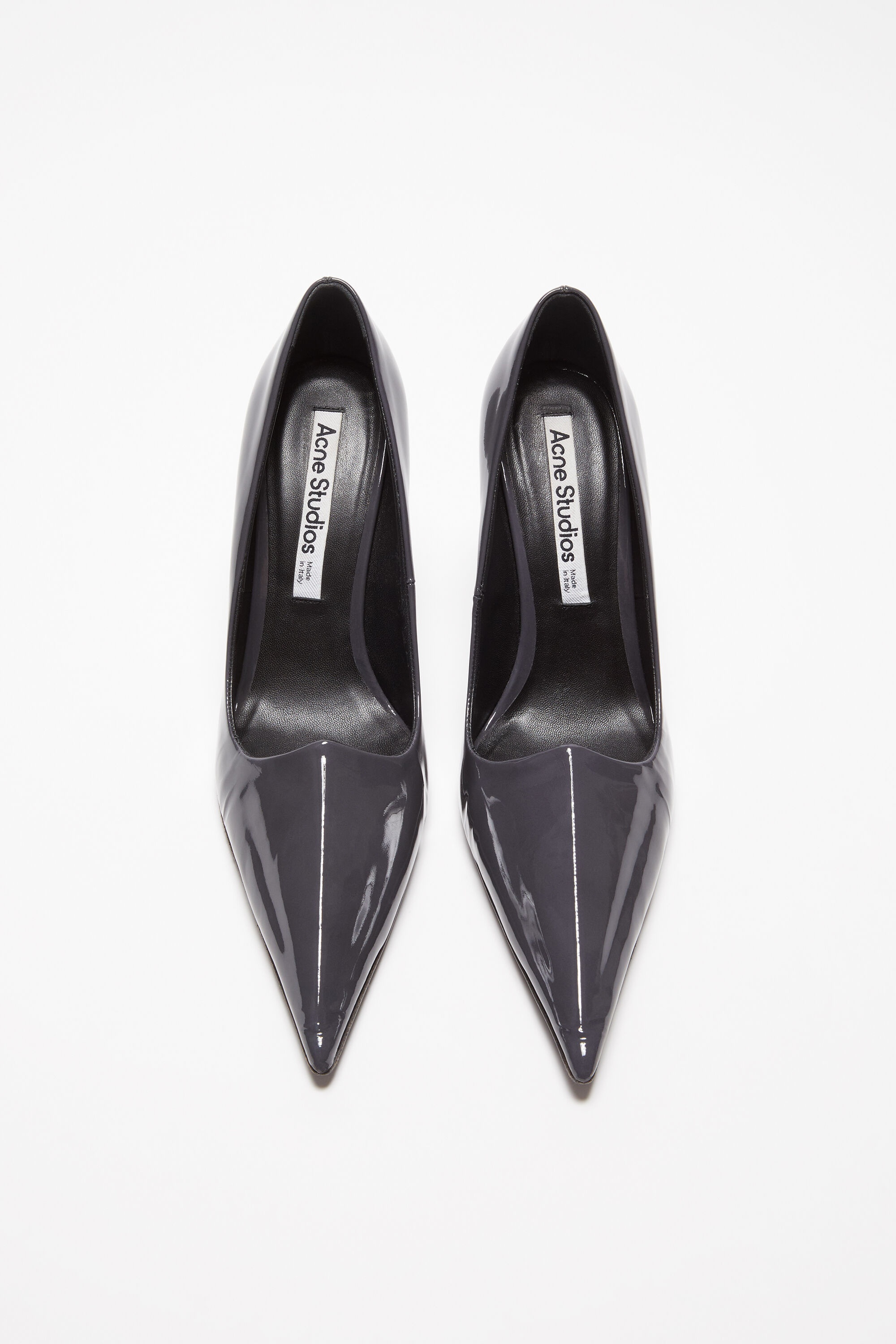 Leather heel pump - Anthracite grey - 2
