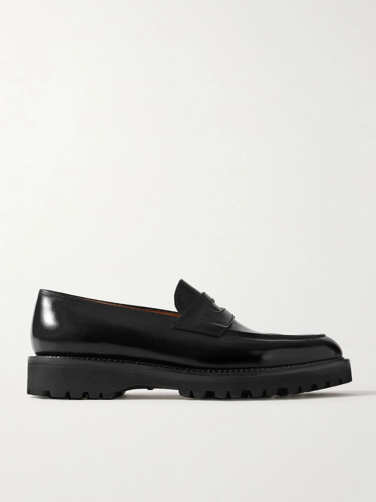 Lopez New Standard Leather Penny Loafers Black - 1