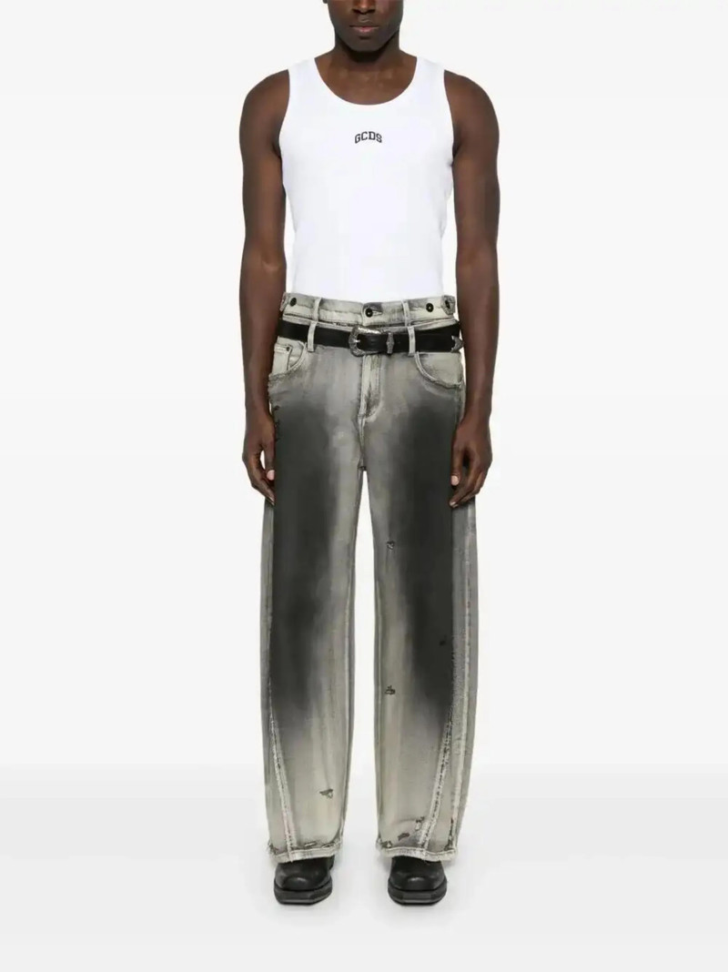 GCDS logo-embroidered tank top outlook