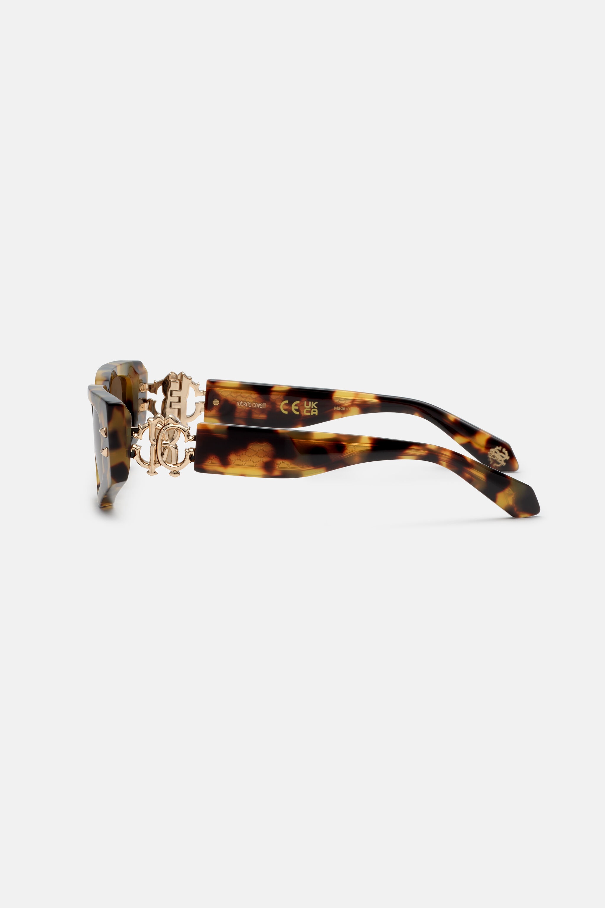 Sunglasses with rectangular front and fangs - 4