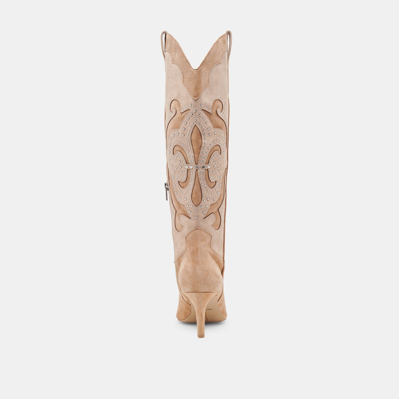 FINLEY STUD BOOTS CAMEL SUEDE 7