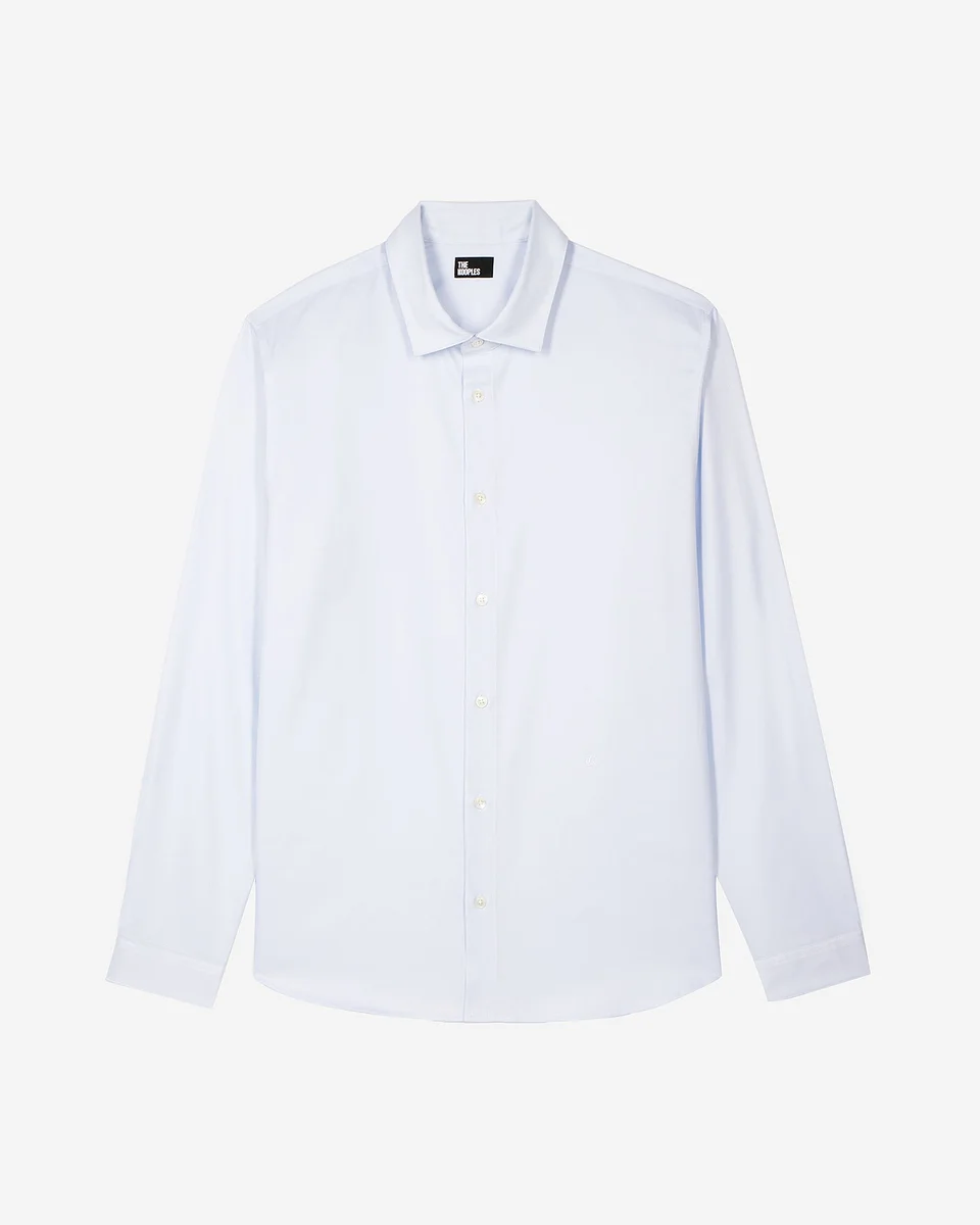 ITALIAN COLLAR SHIRT, BLUE - 1