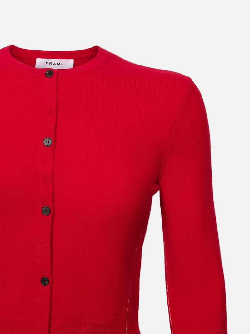 Lunar New Year Cashmere Cardi in Red 2