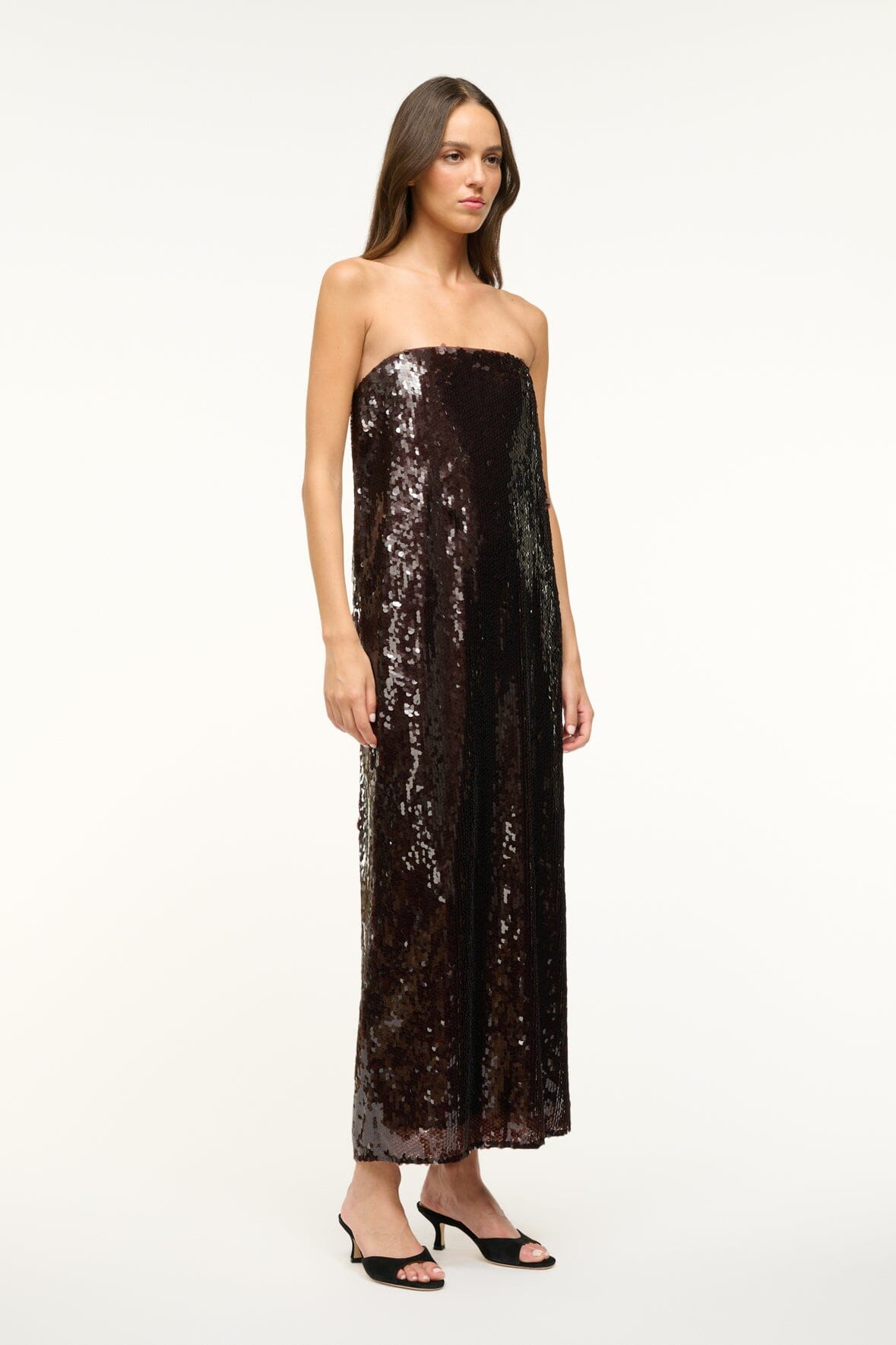STAUD CASEY DRESS BRONZE - 3