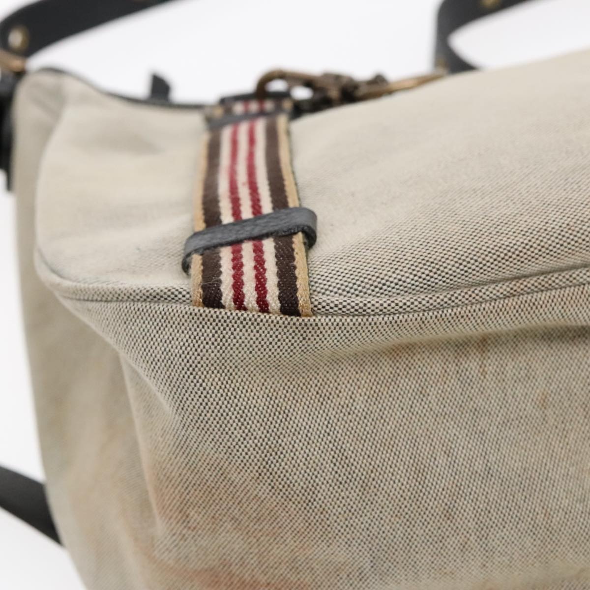 Burberry Blue Label Shoulder Bag Canvas Gray - 11