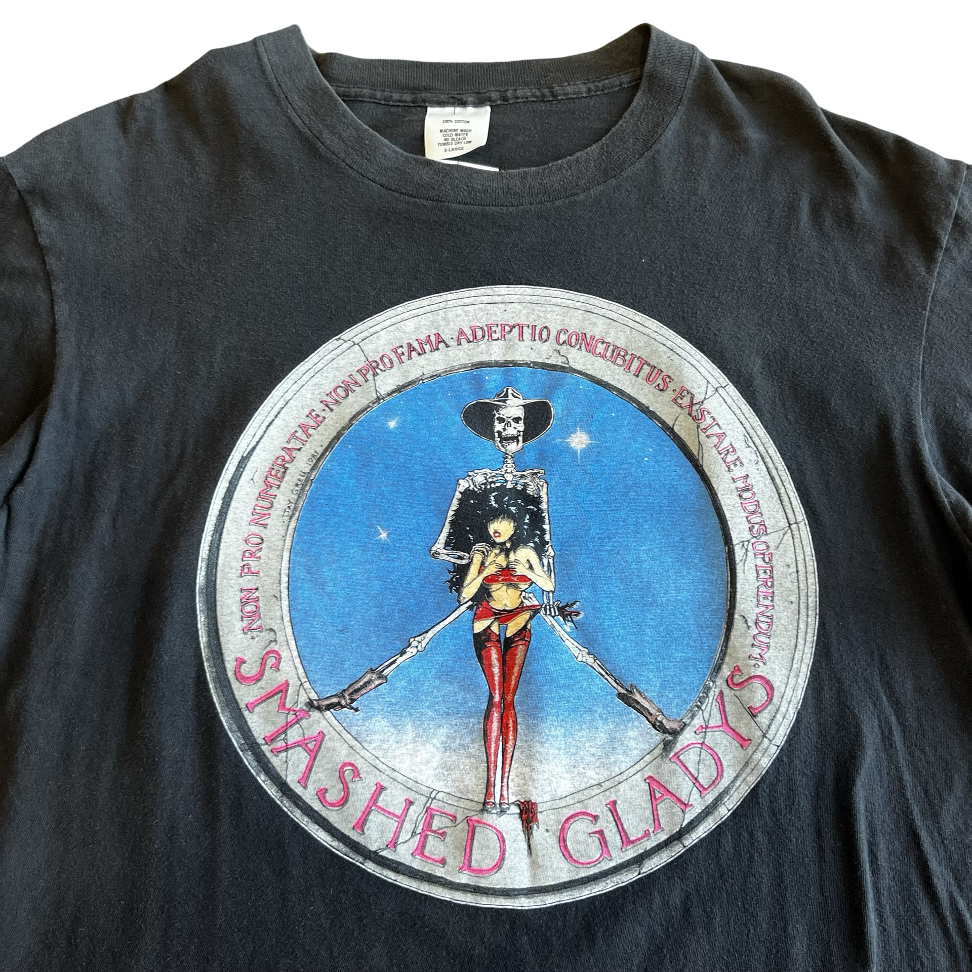 Final Blow - Vintage Smashed Gladys Dyin For a Piece Tour 1988 T-Shirt SZ XL - 2