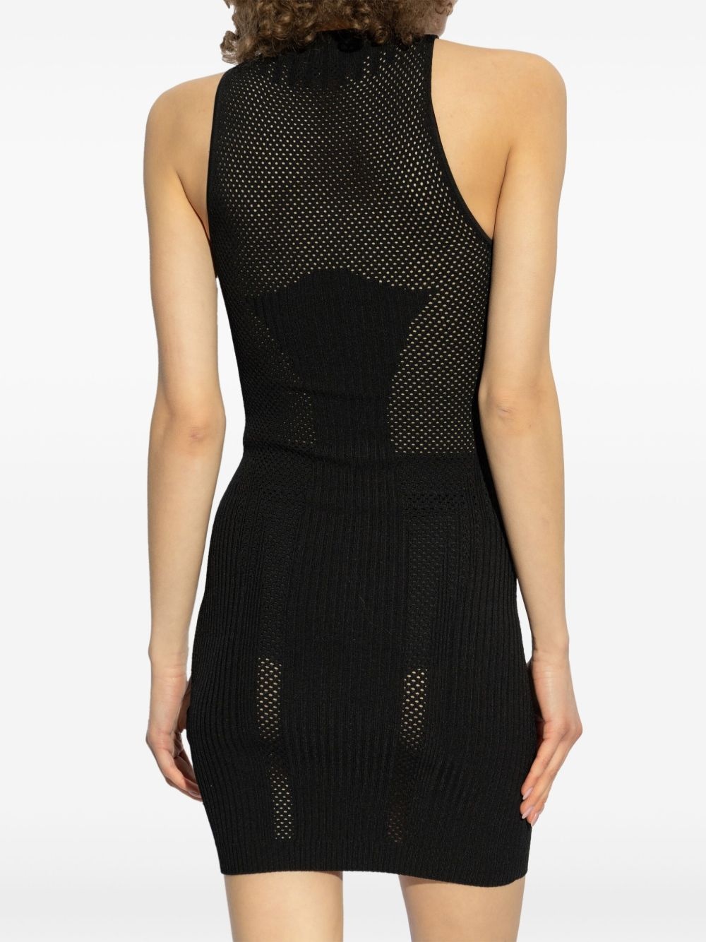 panelled mini dress - 4