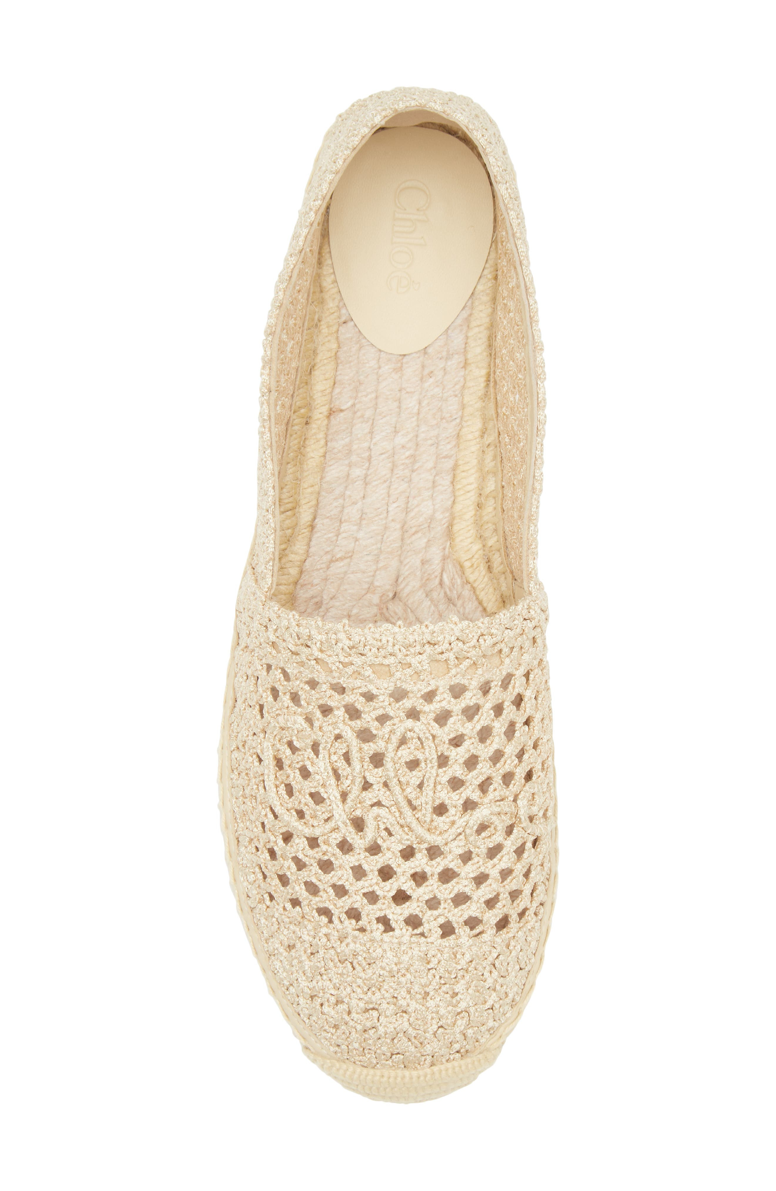 Chloé Isla Logo Espadrille in Natural Brown at Nordstrom - 5