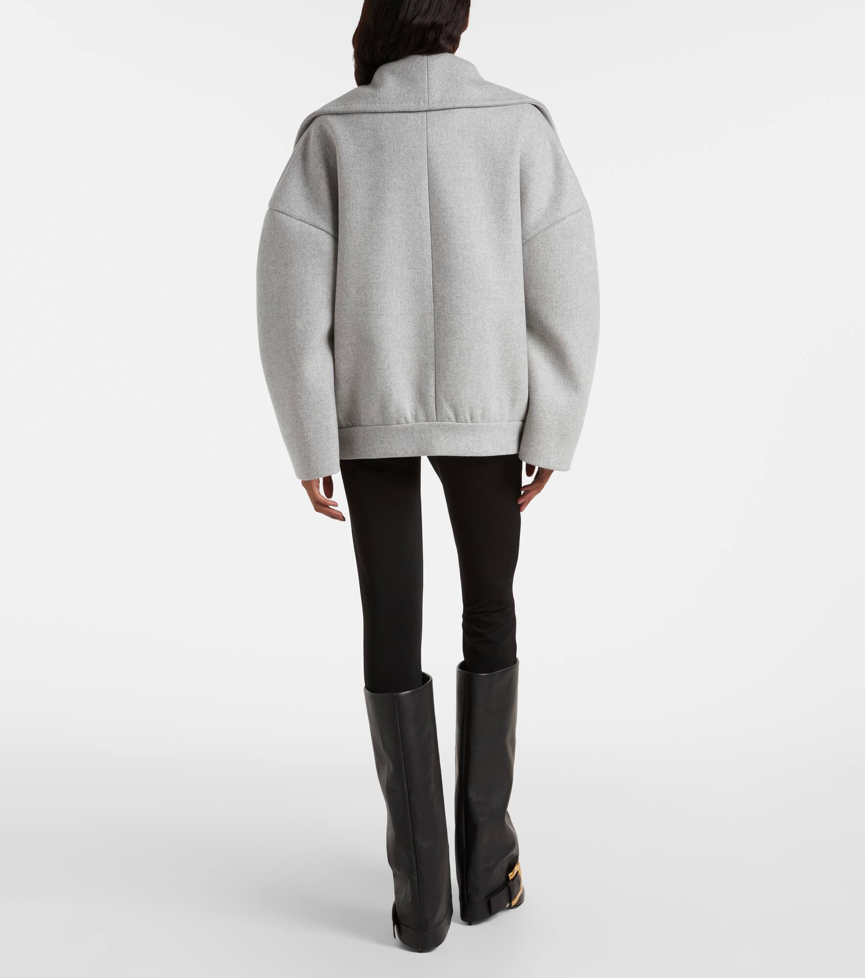 Oversized wool and cashmere peacoat - 3