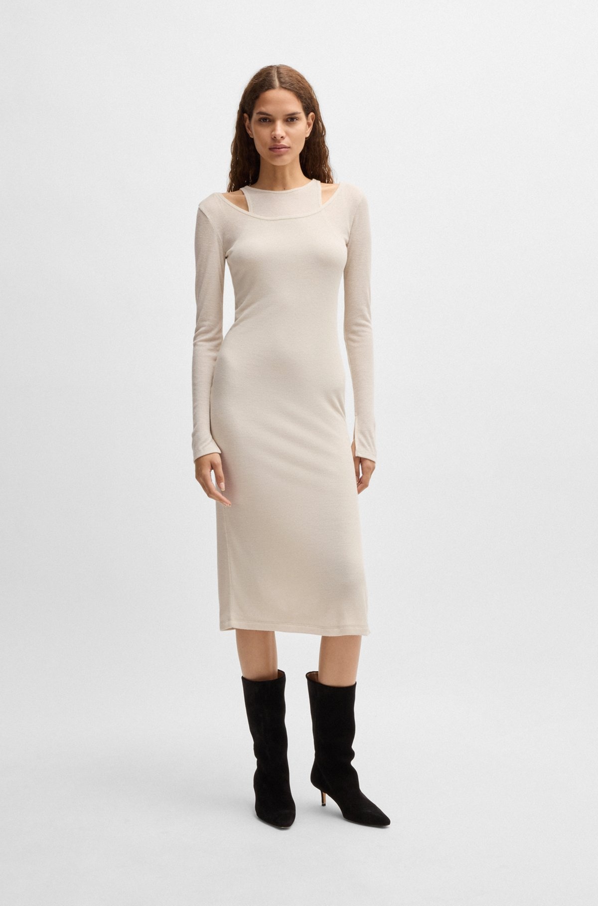 TWO-IN-ONE DRESS WITH LAYERED EFFECT - 2