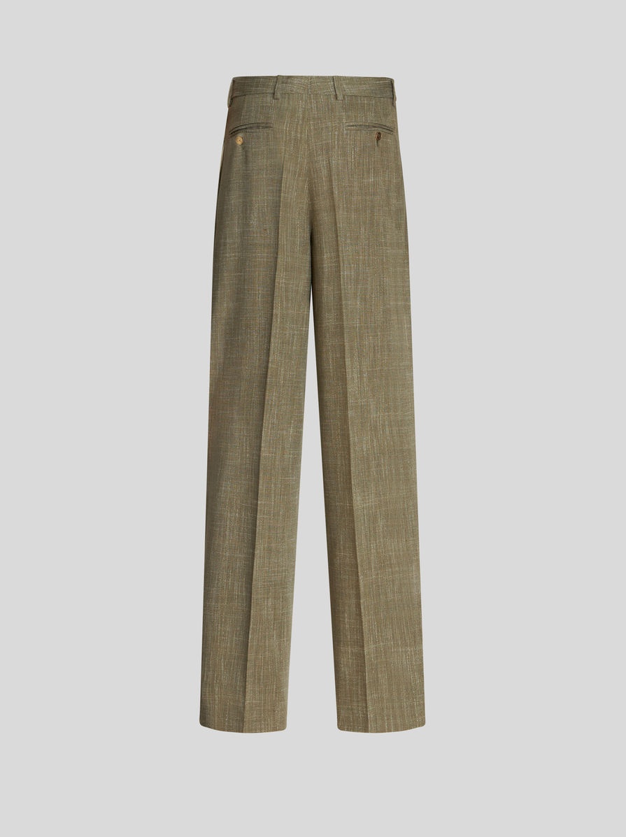 SLUB FABRIC TROUSERS - 6