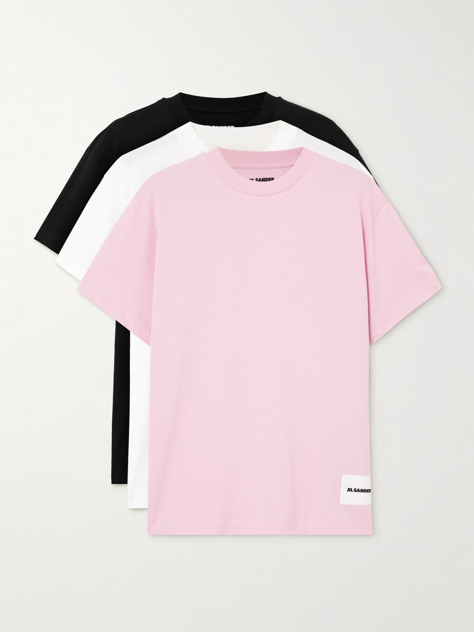 Three-pack appliquéd cotton-jersey T-shirts Multi - 1