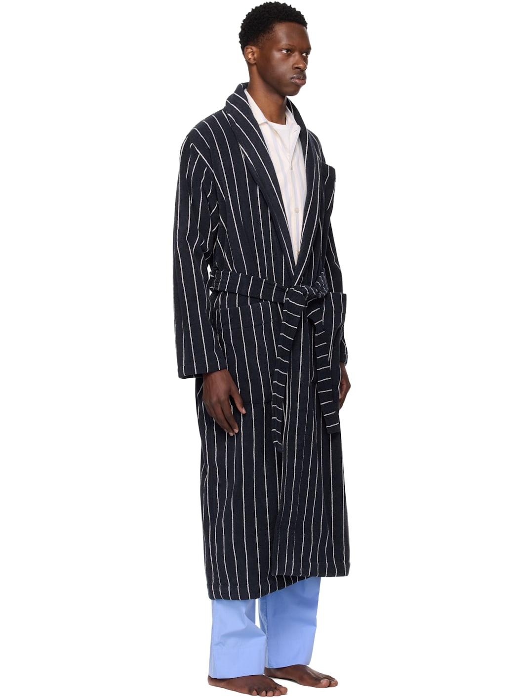 Navy Terry Classic Bathrobe - 2
