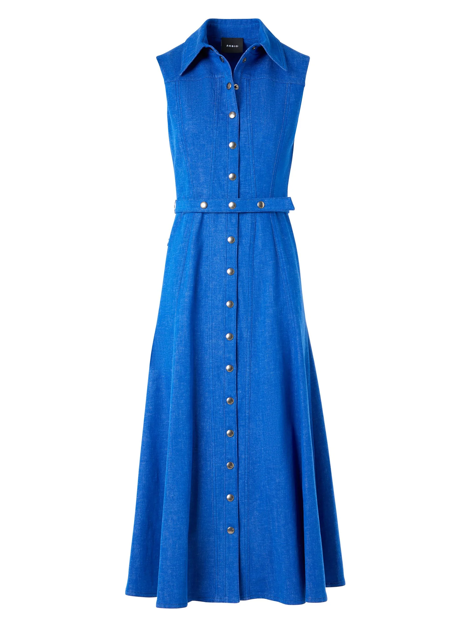 lapis denim dress Long Western Midi Dresses Lapis Midi Dress XL Blue Denim Smocked Waist  Tiered Western