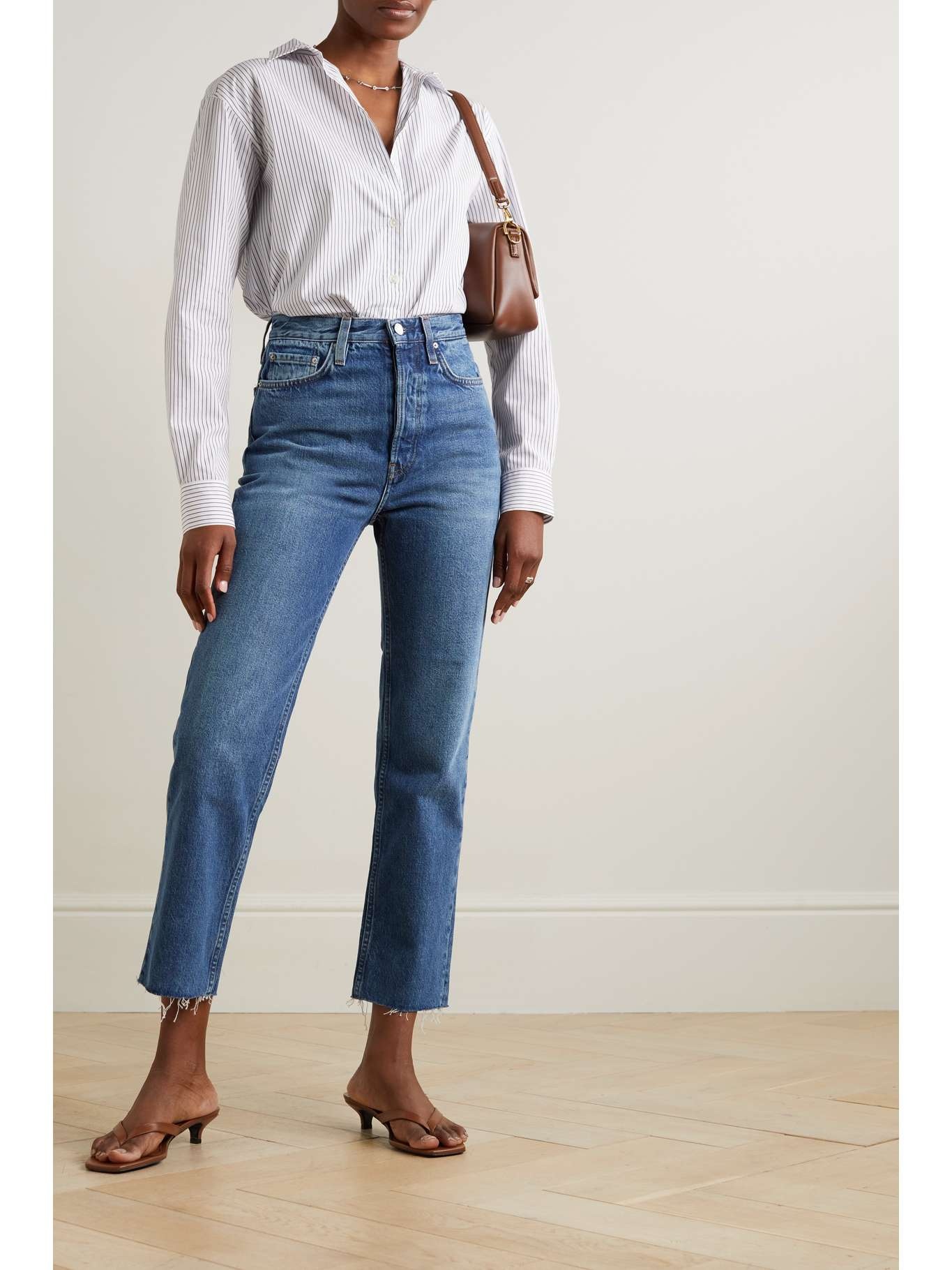 Classic high-rise straight-leg organic jeans - 2