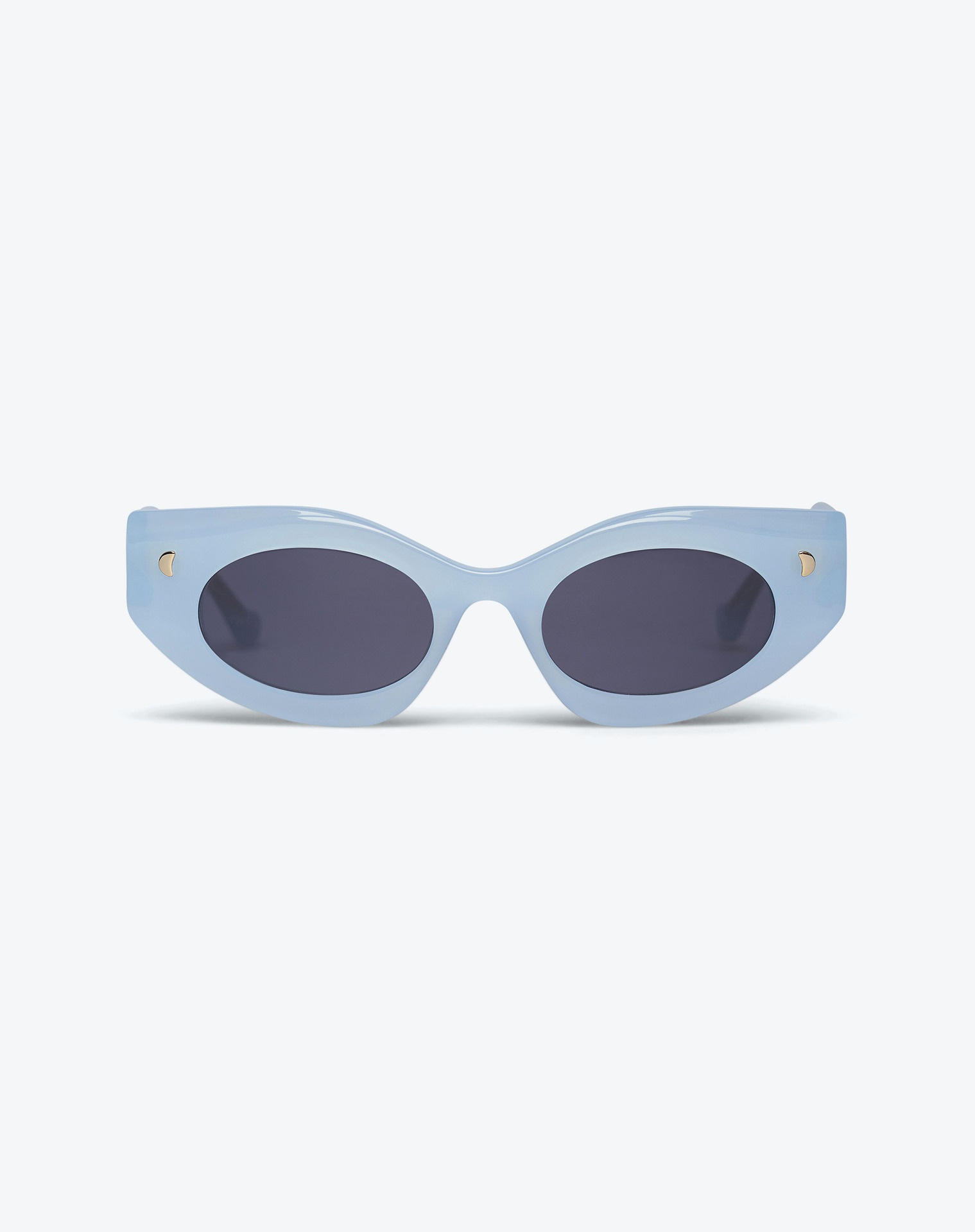 LEONIE - Bio-plastic oval sunglasses - Blue - 2