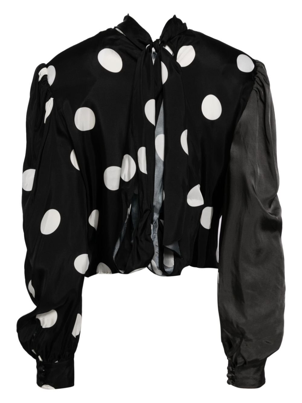asymmetric long sleeves blouse - 2
