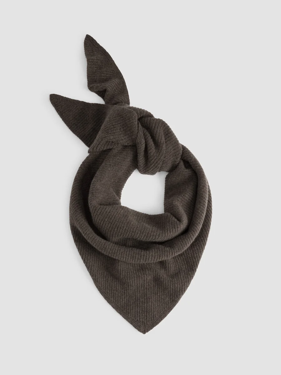 Italian Cashmere Triangle Scarf - 1