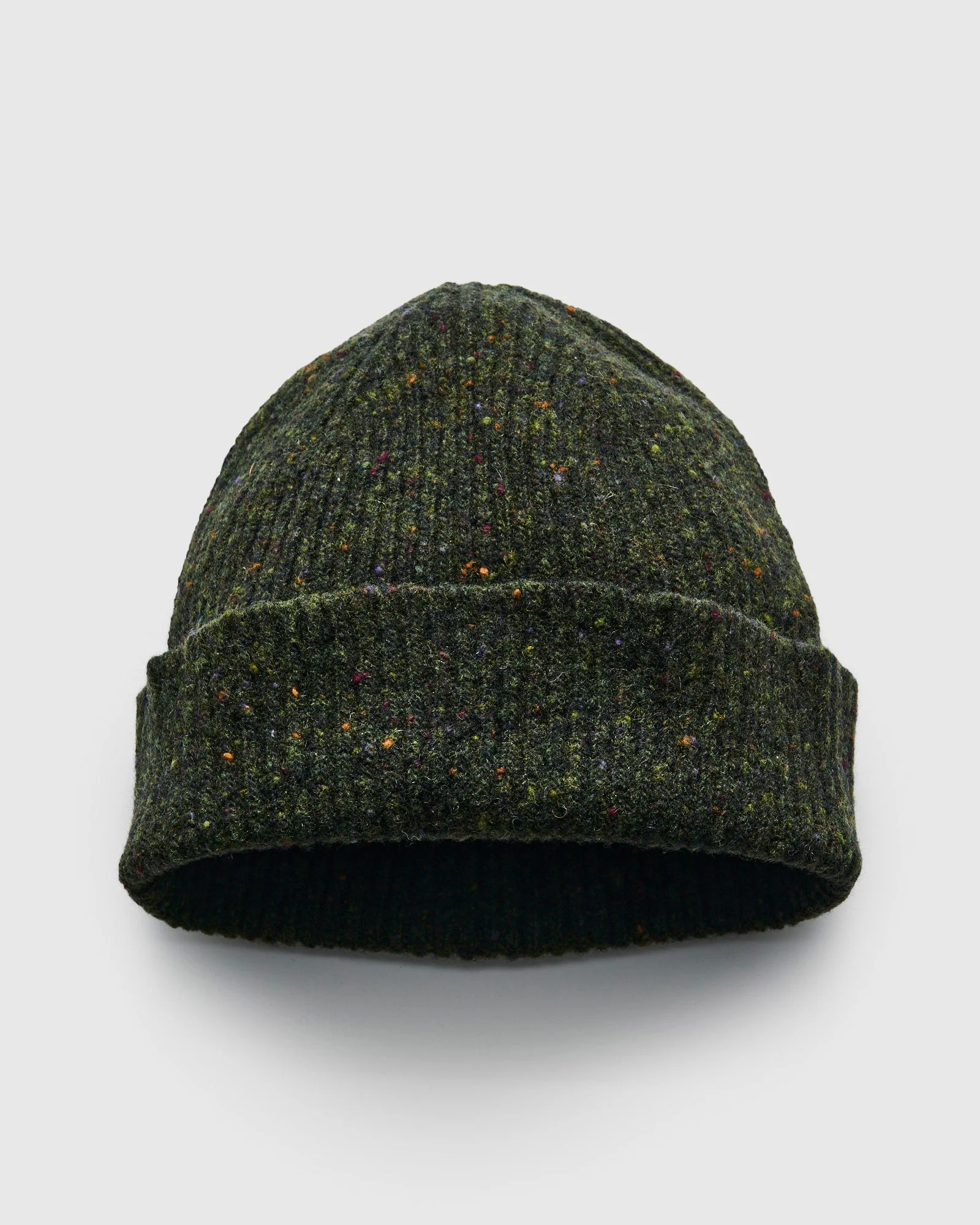 "Out of the Blue" Wool Beanie in Moss - 1