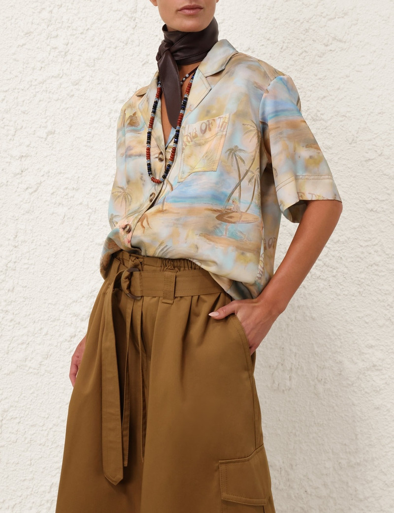 Zimmermann ILLUMINATE SHORT SLEEVED SHIRT outlook