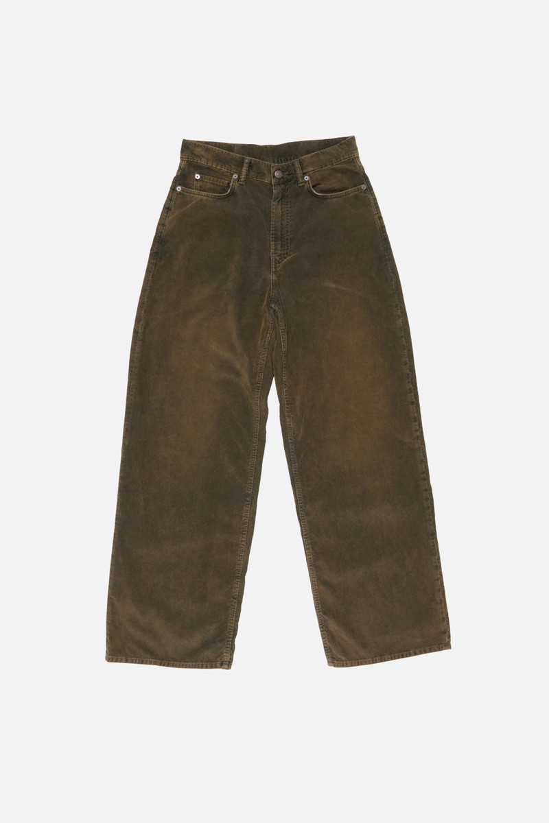 Corduroy trousers - Olive green - 1