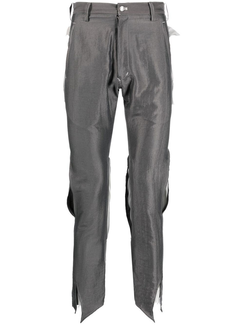 slim cut-out trousers 1