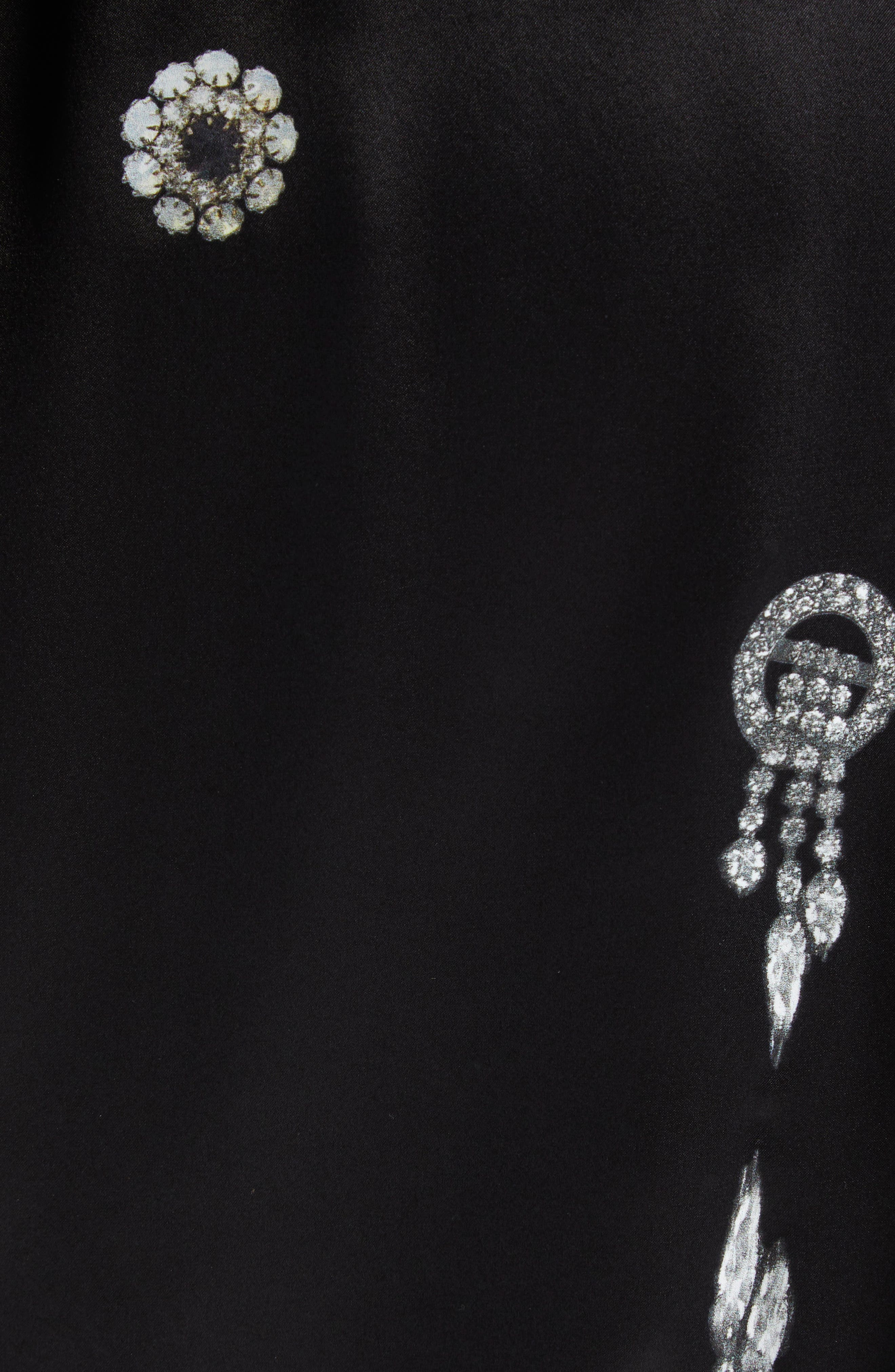 Victoria Beckham Crystal Print Silk Pajama Pants in Black at Nordstrom - 6