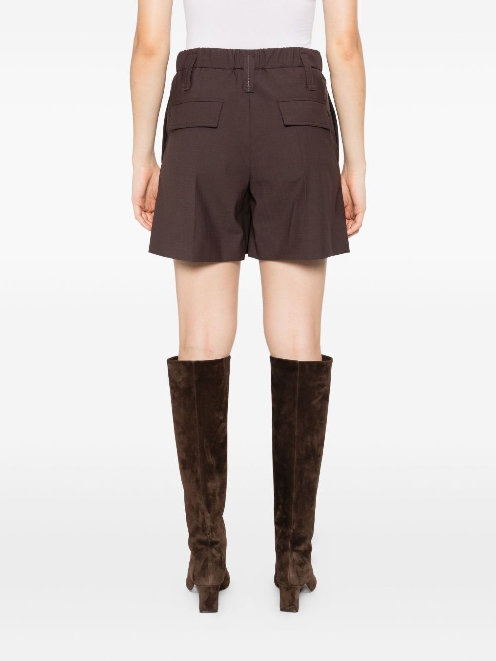 pleated tailored shorts - 4