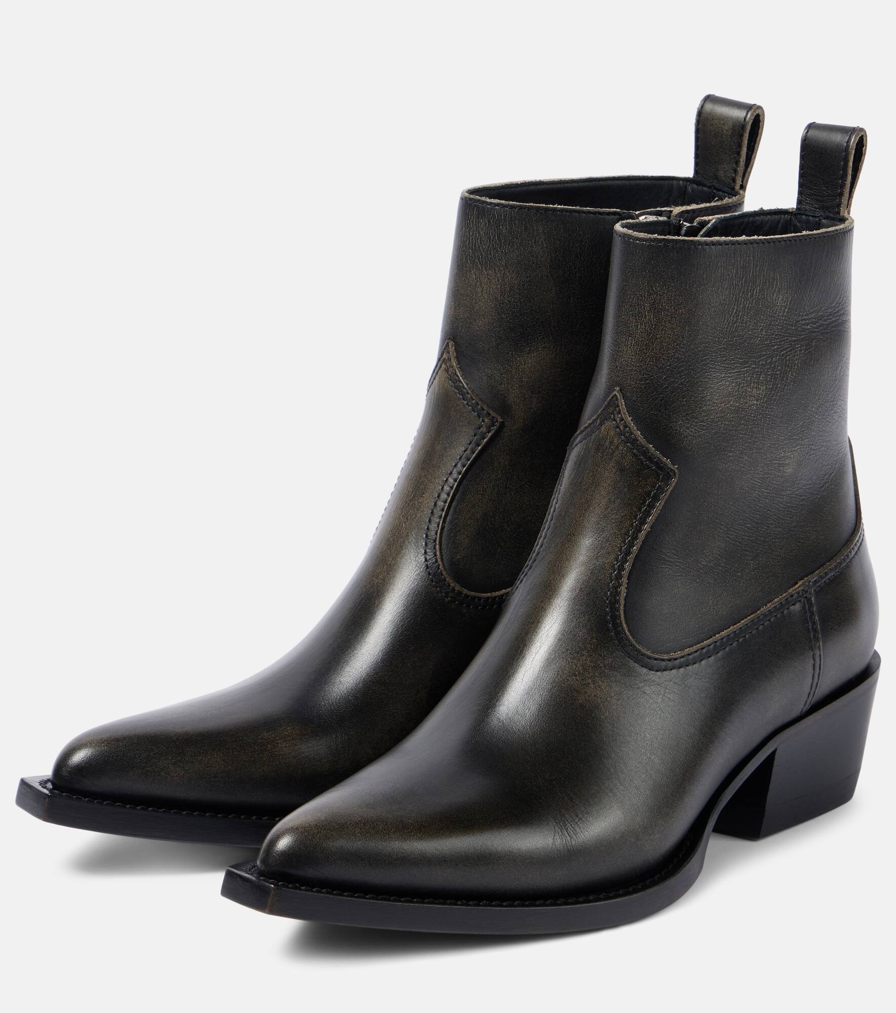 Leather ankle boots - 4