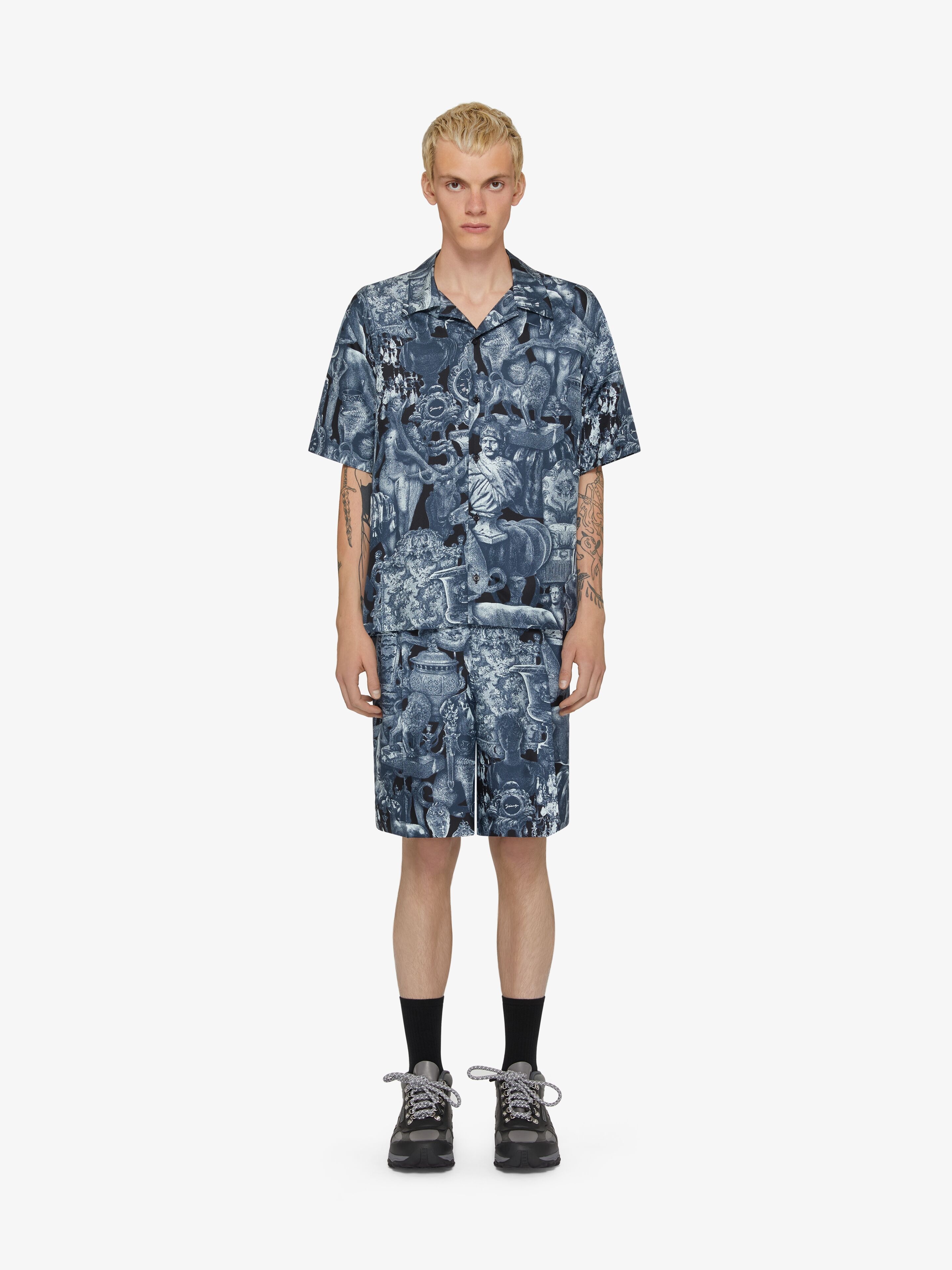 SHIRT IN SILK WITH HUBERT OBJECTS PRINT - 3