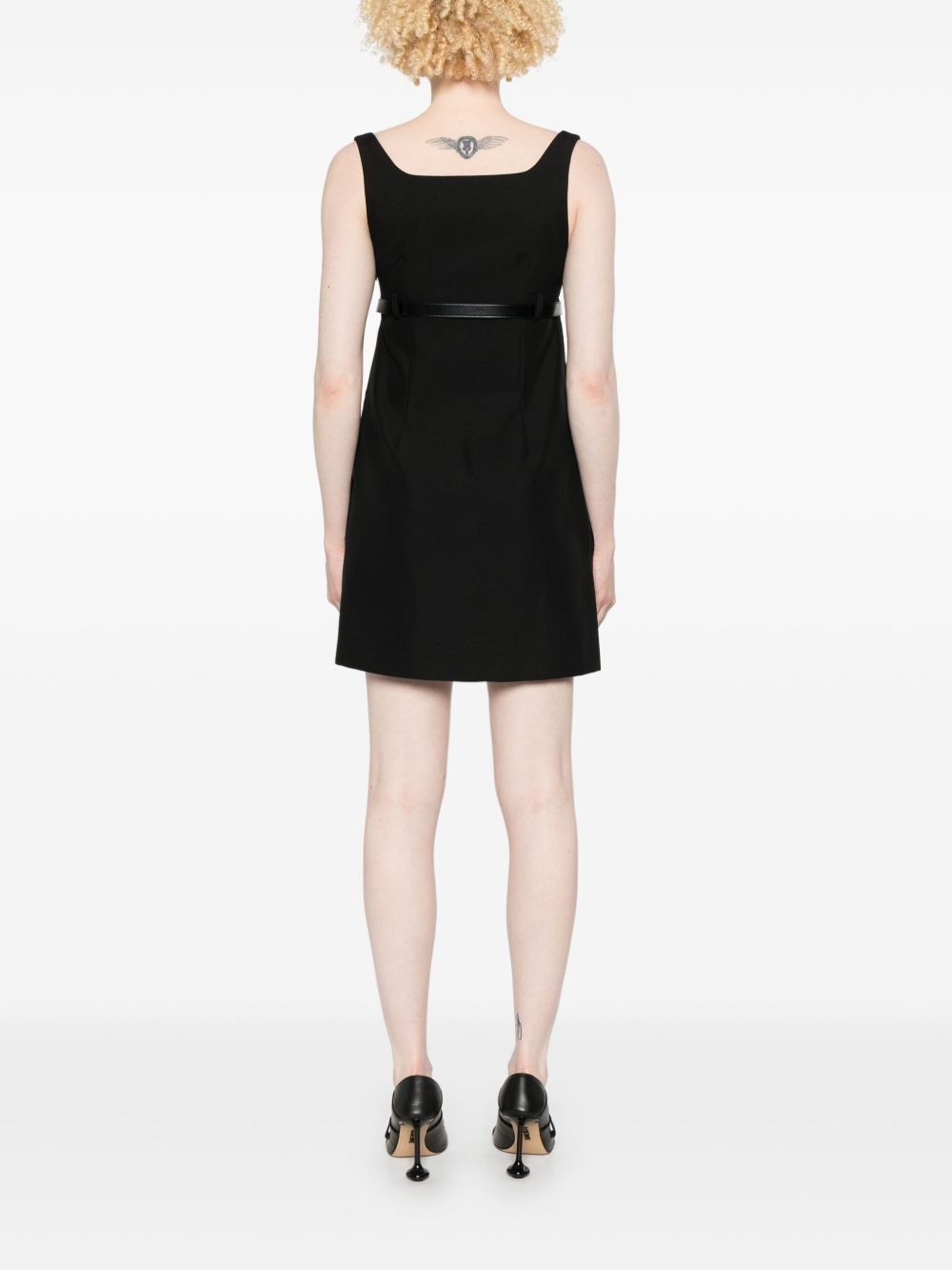belted tailored mini dress - 4