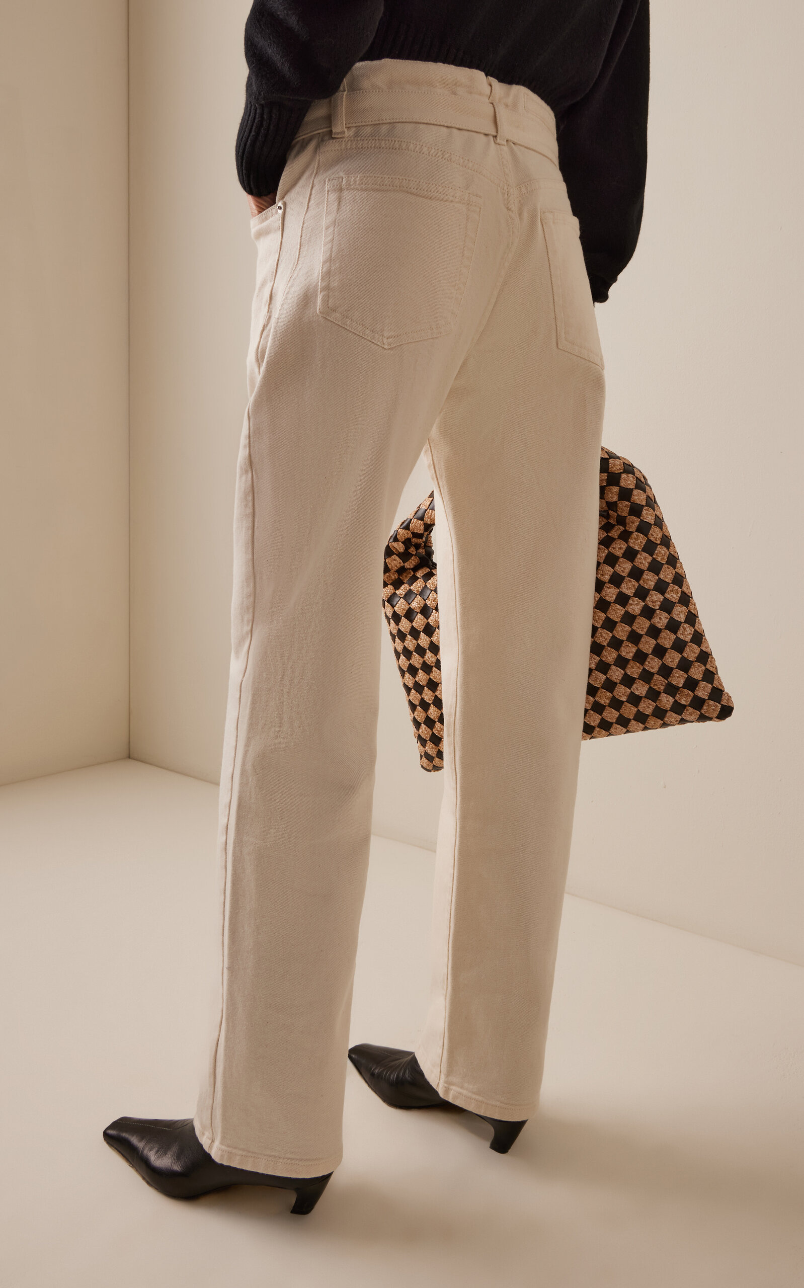 Ellsworth Low-Rise Straight-Leg Jeans ivory - 4