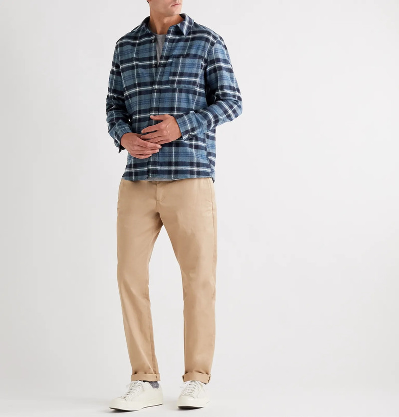 A.P.C. Trek Checked Brushed-Flannel 오버 셔츠 outlook