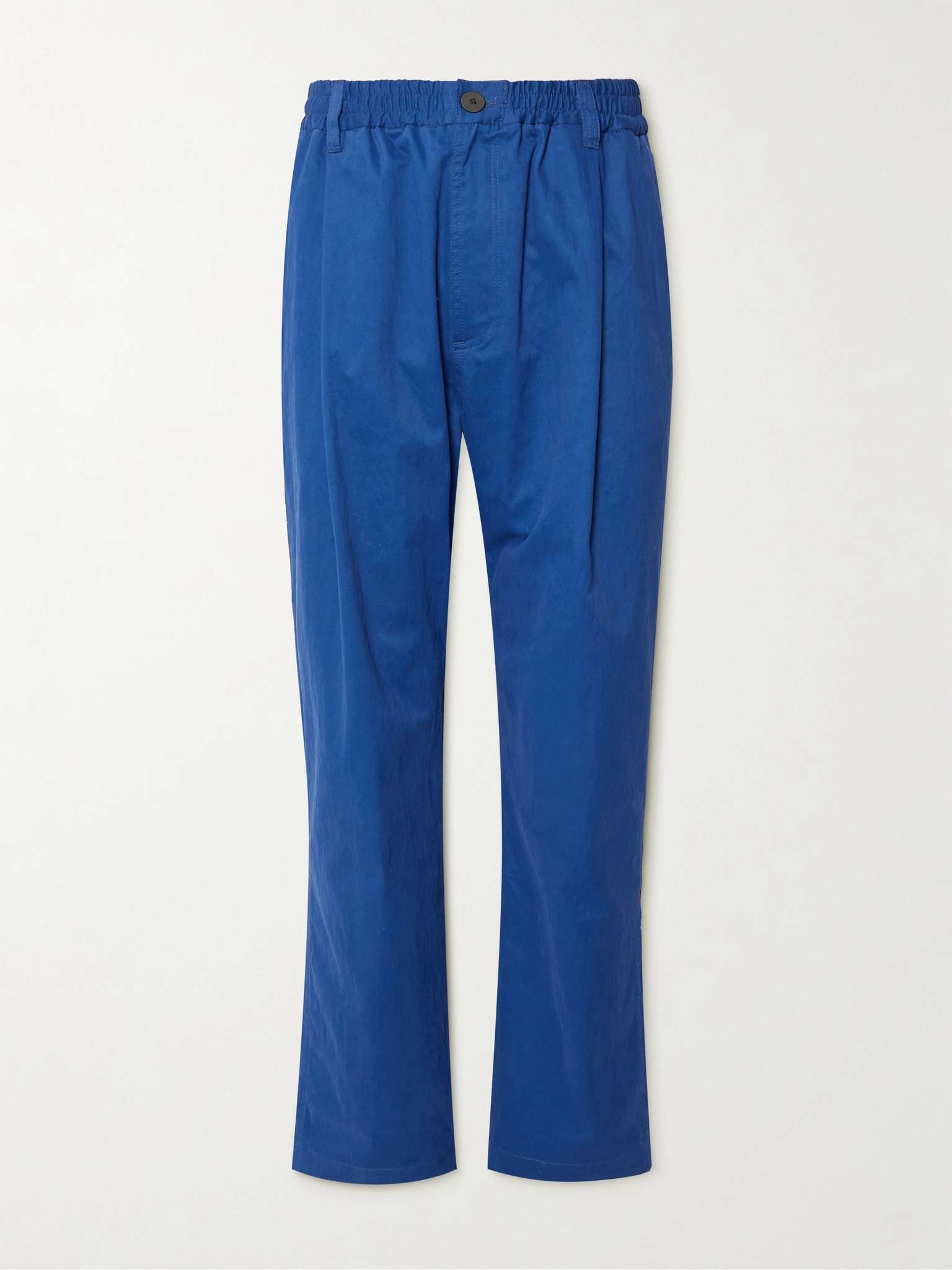 Bryd Straight-Leg Pleated Cotton-Blend Twill Trousers - 1