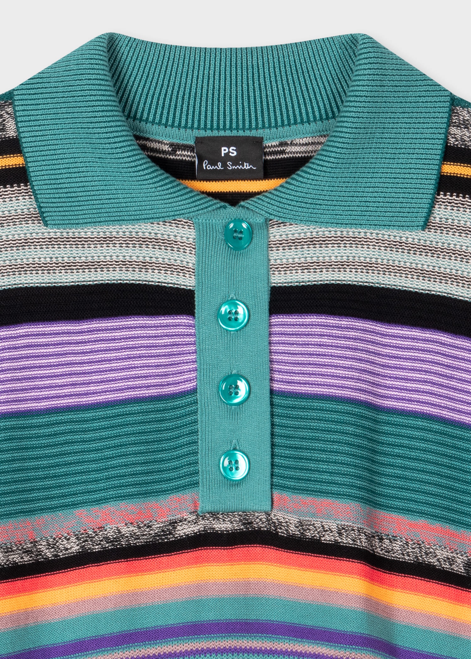 Organic Cotton 'Glass Stripe' Polo Shirt - 2