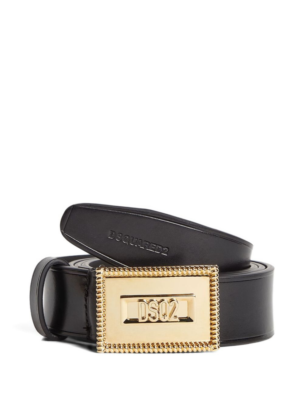 DSQ2 plaque rectangular-buckle belt - 2