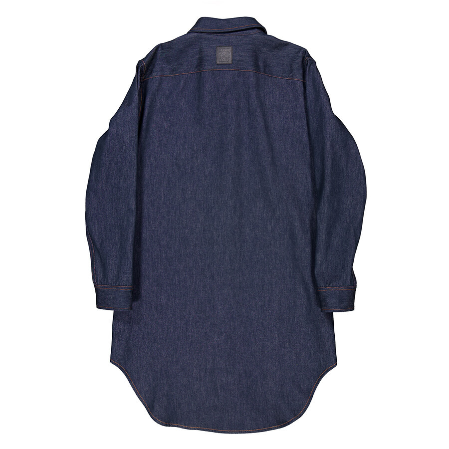 Loewe Leather Patch Chain Shirt Dress - 7
