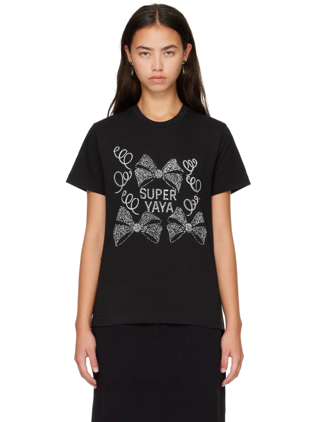 Black 'Bonne Fete' T-Shirt - 1