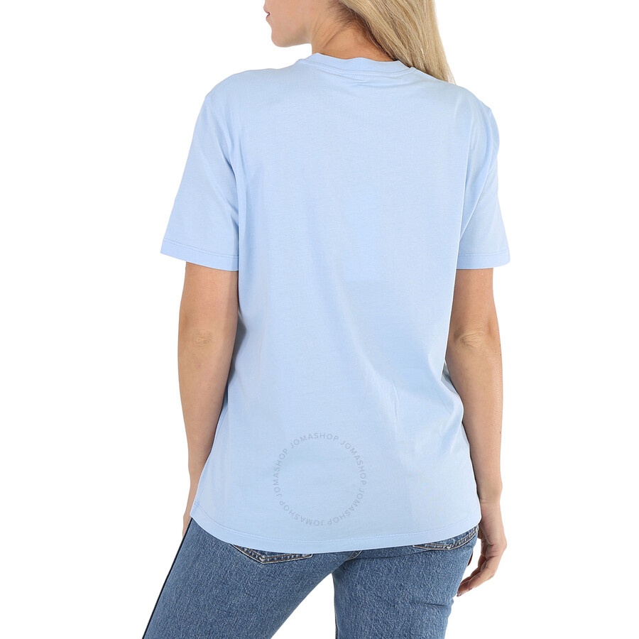 Stella McCartney Ladies Light Blue Moto Logo Print T-shirt - 6