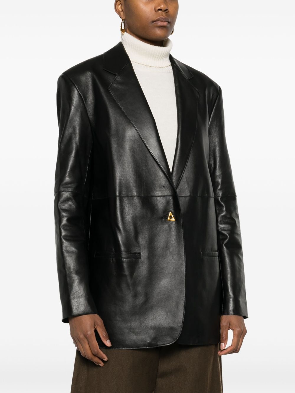 Mercedes leather blazer - 3