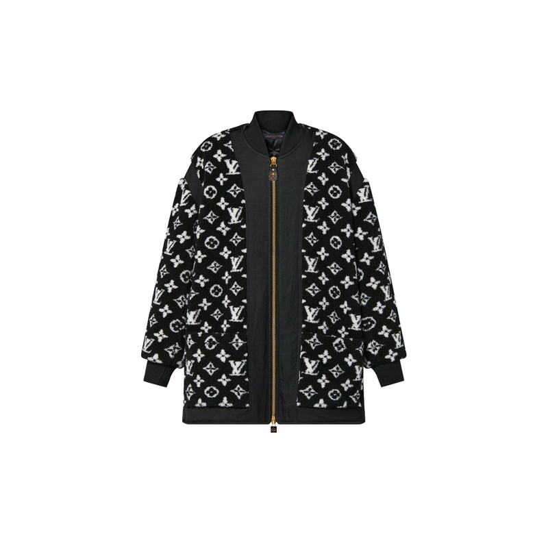 Oversized Monogram Teddy Bomber Jacket 1