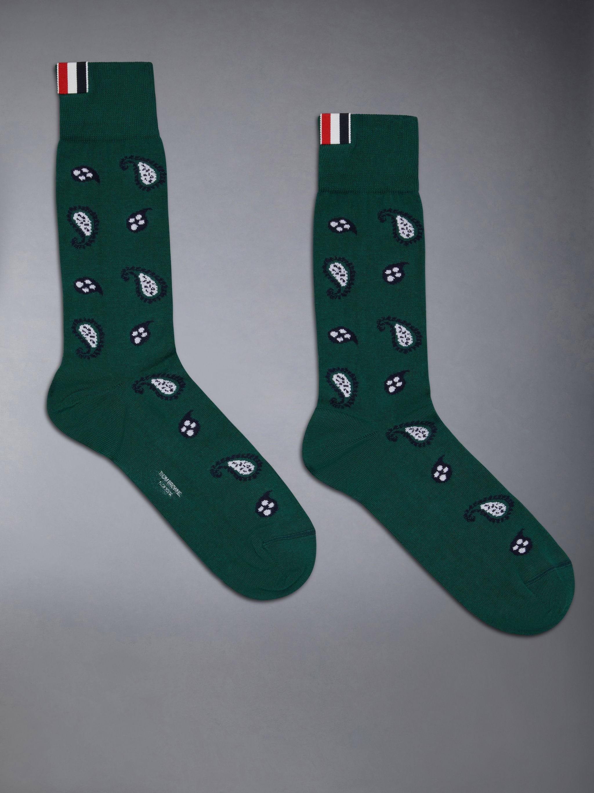Paisley Cotton Mid Calf Socks - 1