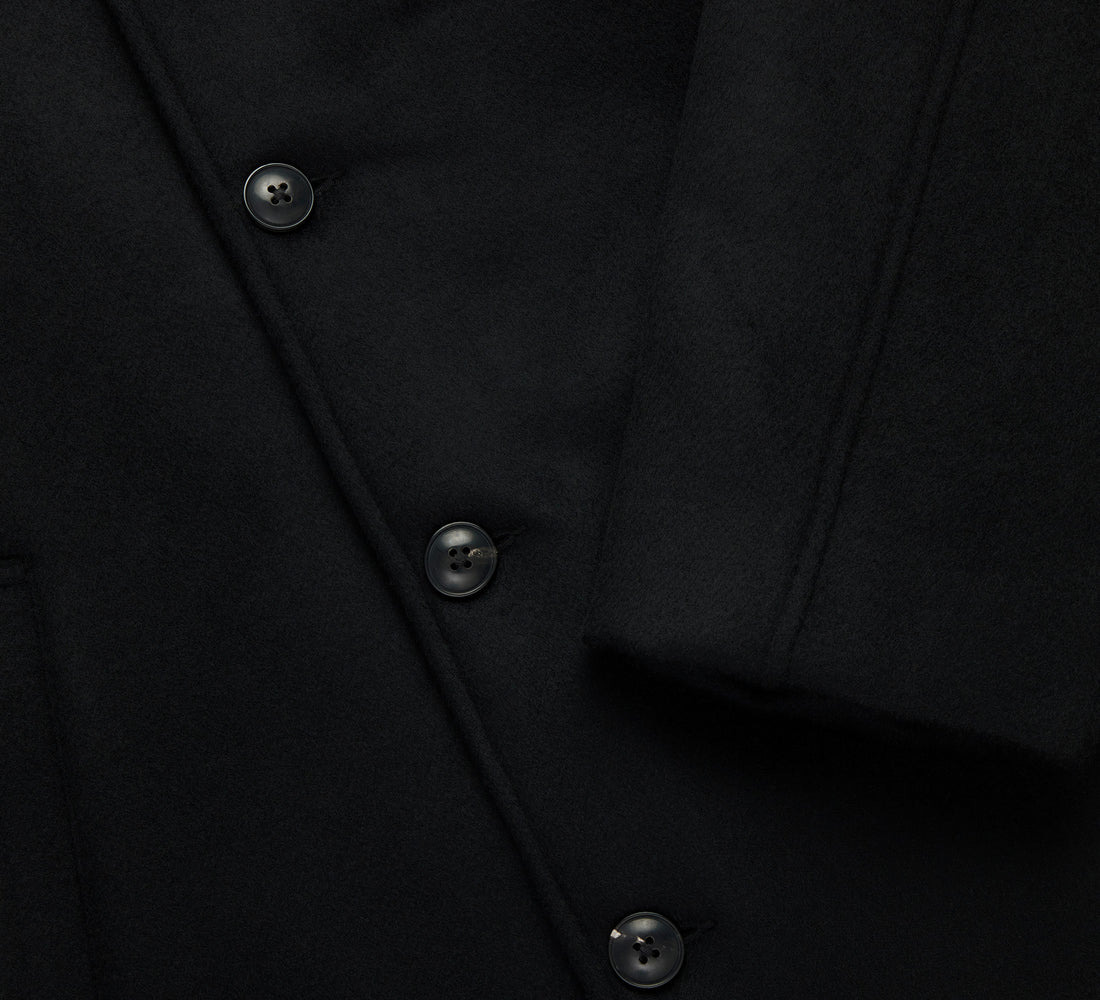 Mac Coat - Black Wool/Cashmere - 4