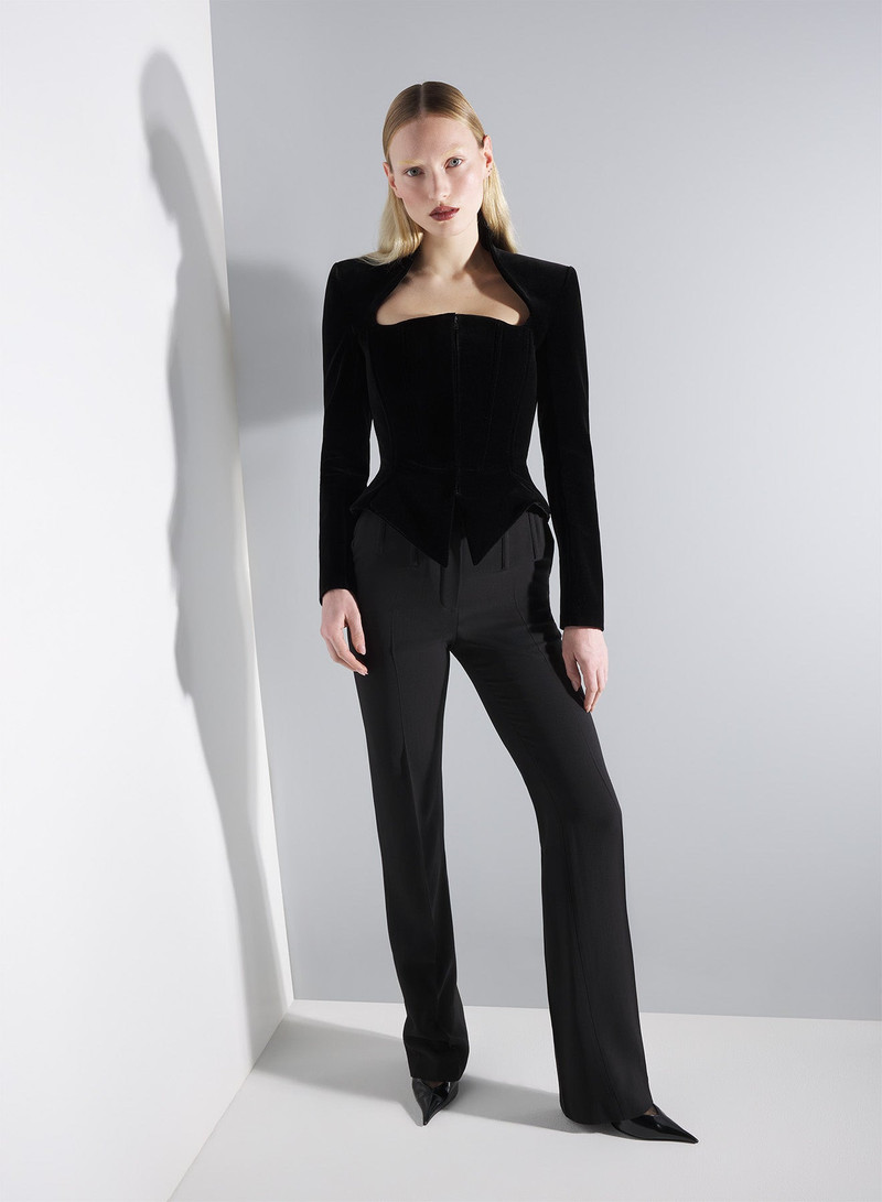 black velvet corseted jacket 4