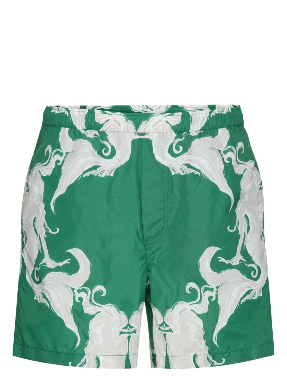 abstract-print elasticated-waist swim shorts - 1