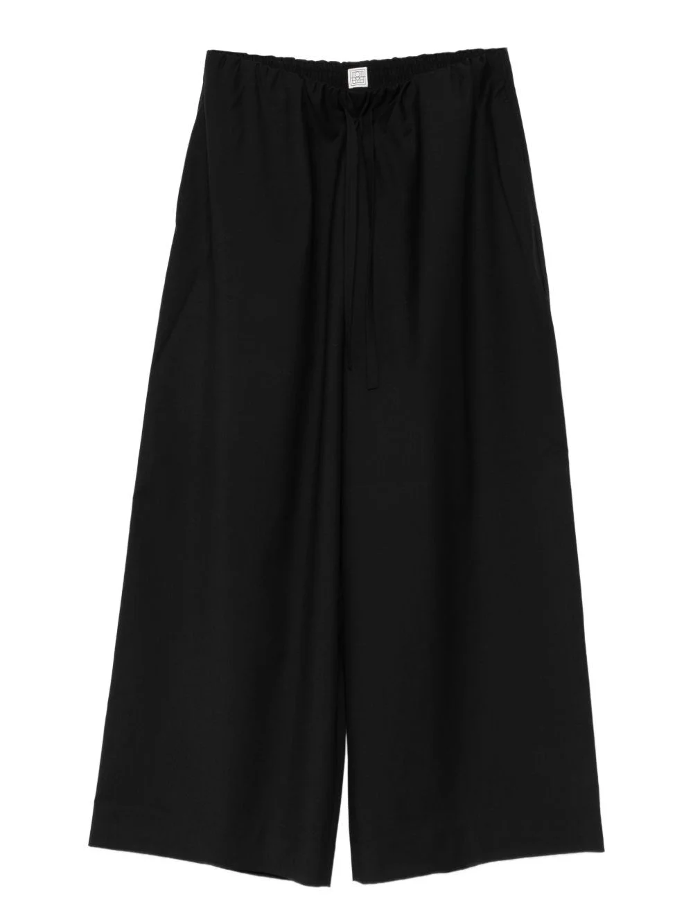 Wool drawstring trousers - 1