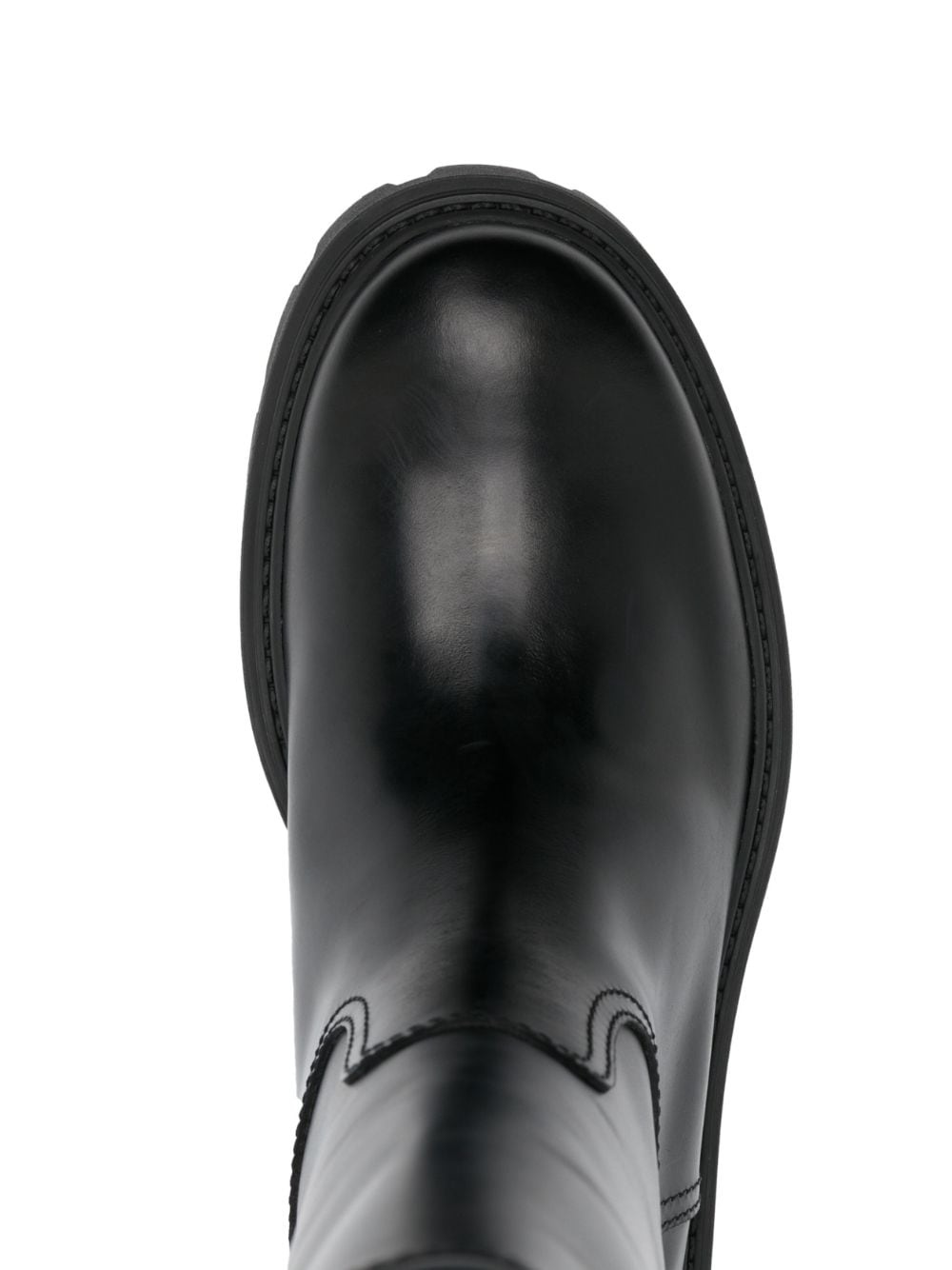 buckle-detail leather boots - 4